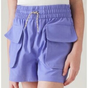 NWOT Athleta Girl Backpackin' Cargo 3" Shorts Size XL 14 Purple Periwinkle